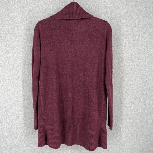Barefoot Dreams CozyChic Lite Circle Cardi Size M Red Maroon Comfy Pockets EUC - Picture 4 of 11